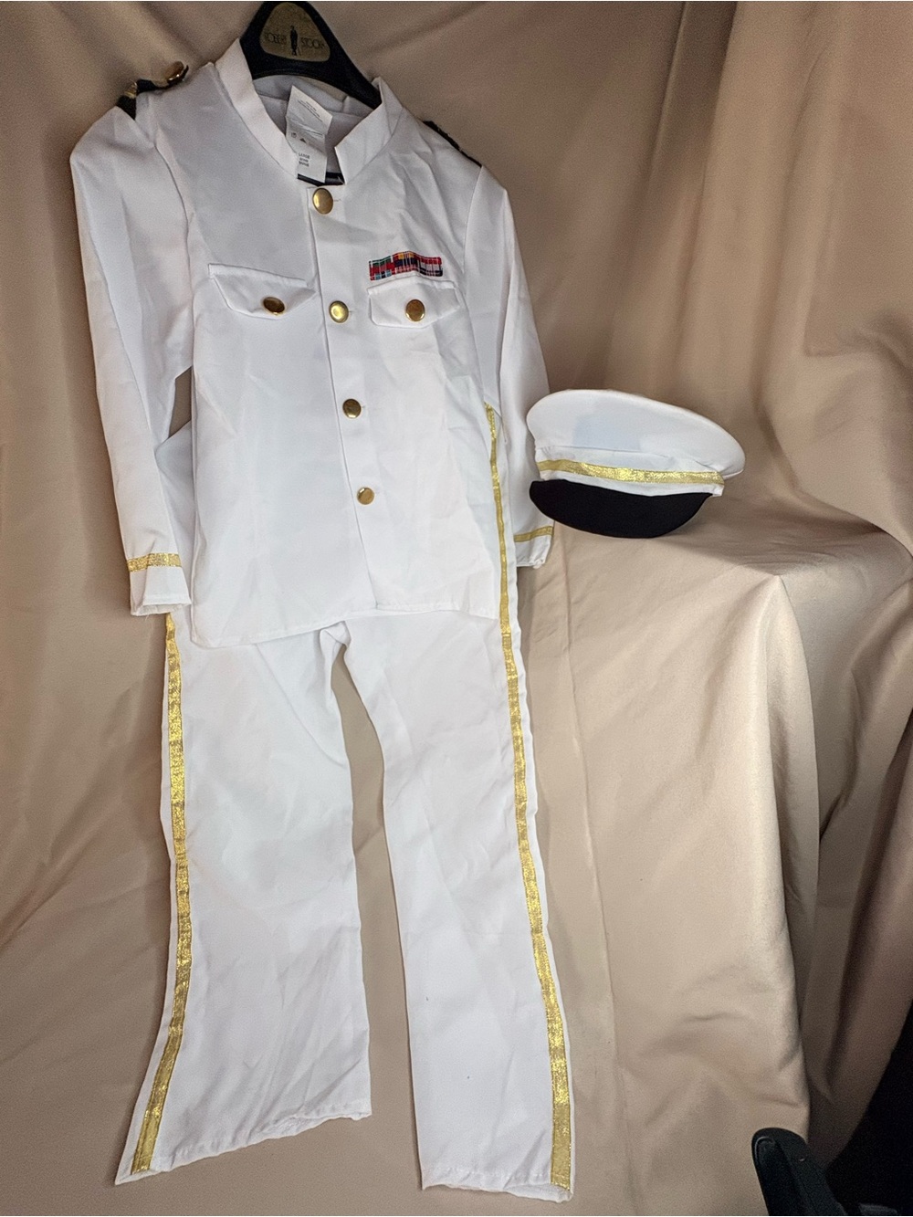 Forum Novelties Navy Admiral Officer Costume Youth Size Large White Uniform Hat